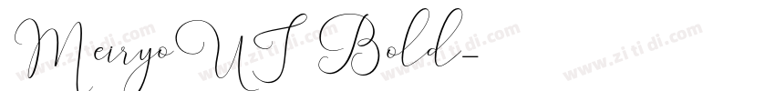MeiryoUI Bold字体转换